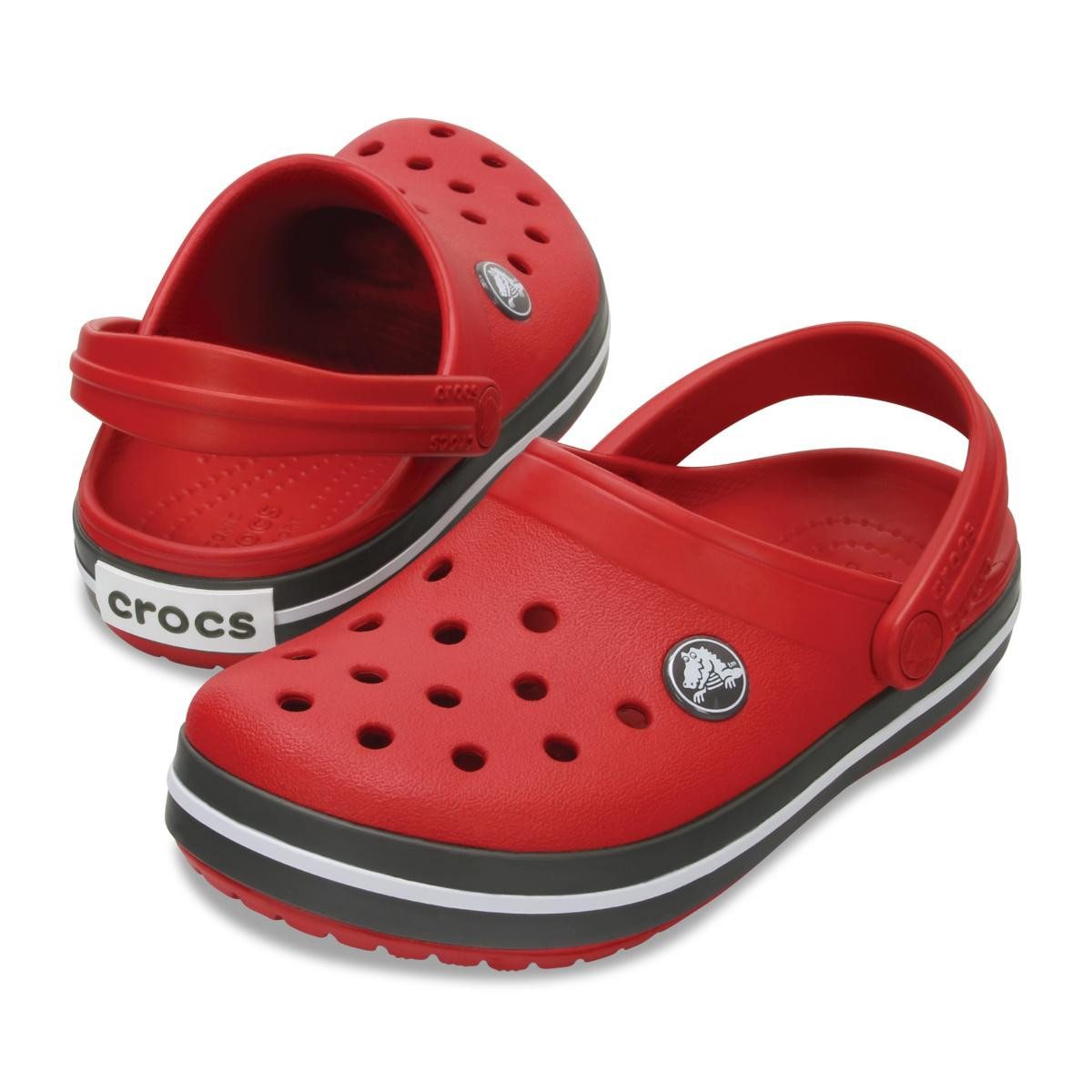 Saboți Crocs Crocband Kid\'s New Clog Roșu - Pepper/Graphite - 5 | YEO