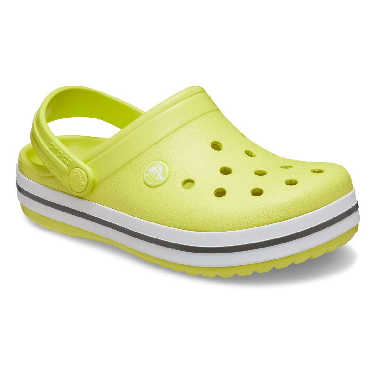 Saboți Crocs Crocband Kid\'s New Clog Galben - Citrus/Grey - 1 | YEO