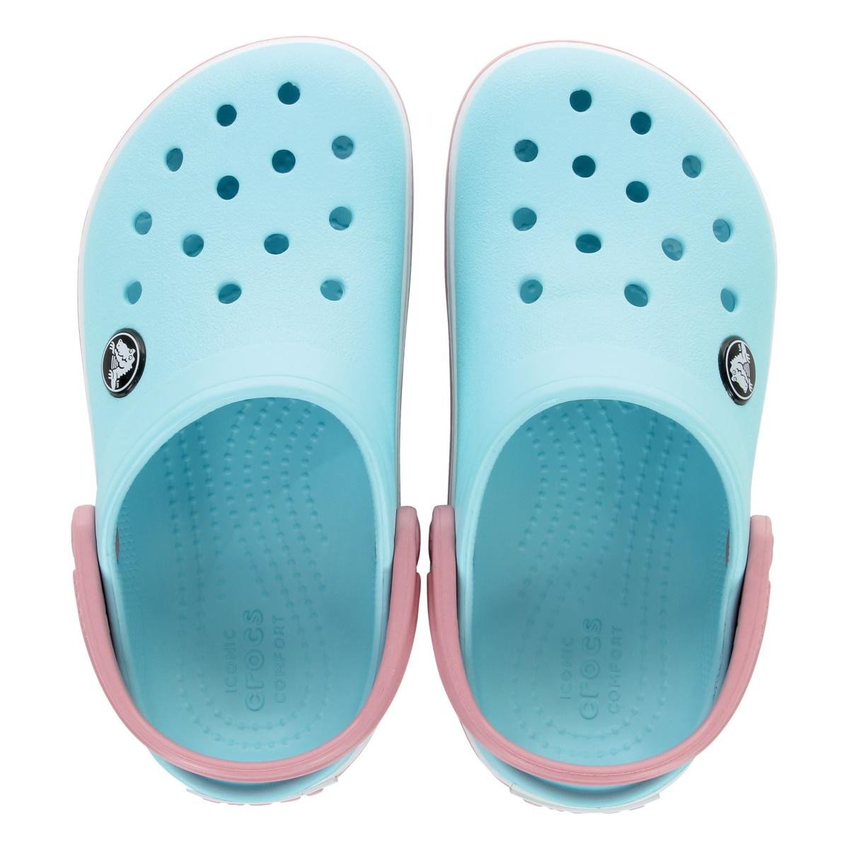 Saboți Crocs Crocband Kid\'s New Clog Albastru - Ice Blue/White - 4 | YEO