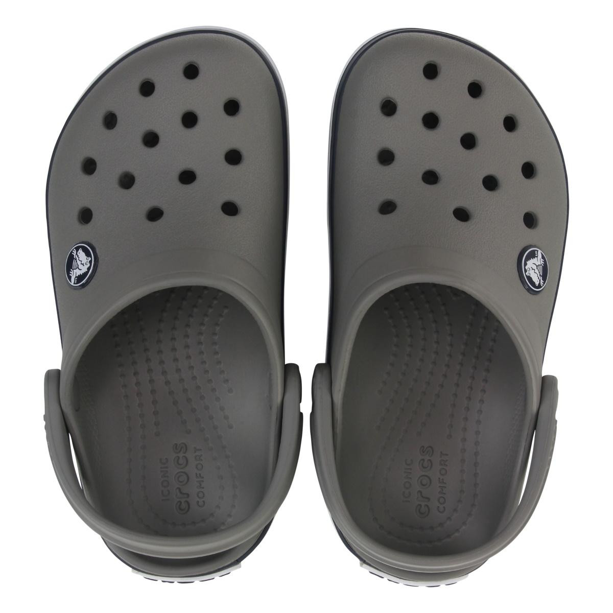 Saboți Crocs Crocband Kid\'s New Clog Gri - Smoke/Navy - 4 | YEO