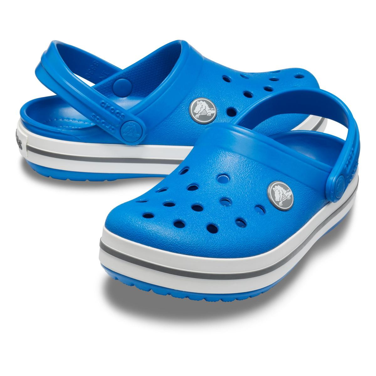 Saboți Crocs Crocband Toddlers New Clog Albastru - Bright Cobalt/Charcoal - 5 | YEO
