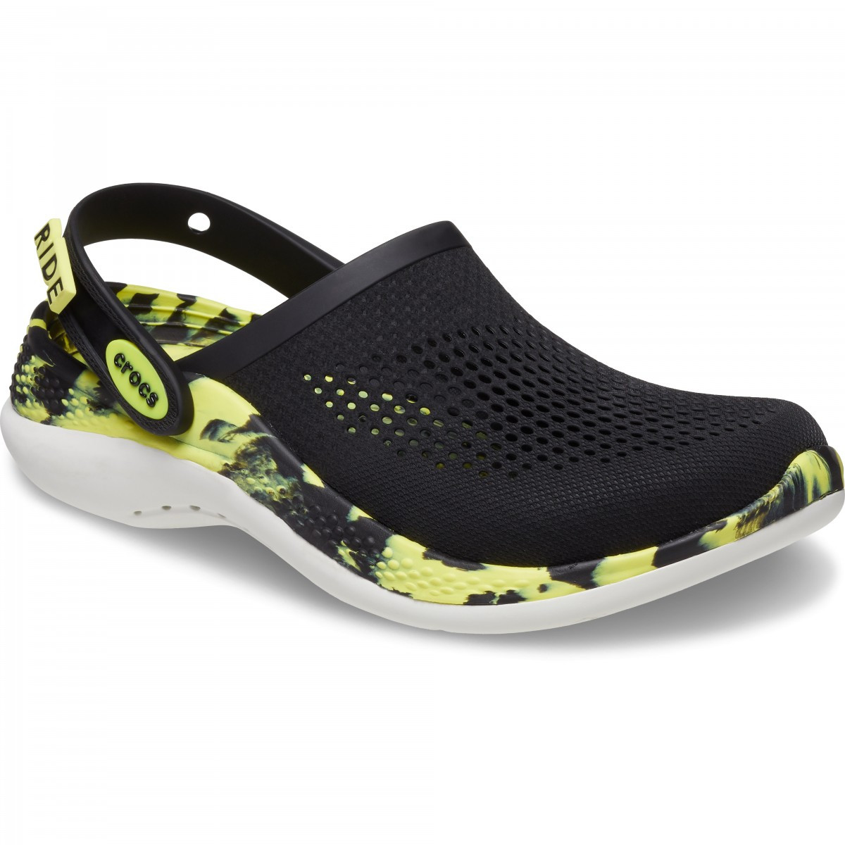 Saboti Crocs LiteRide 360 Marbled Clog Negru - Black/Citrus - 1 | YEO