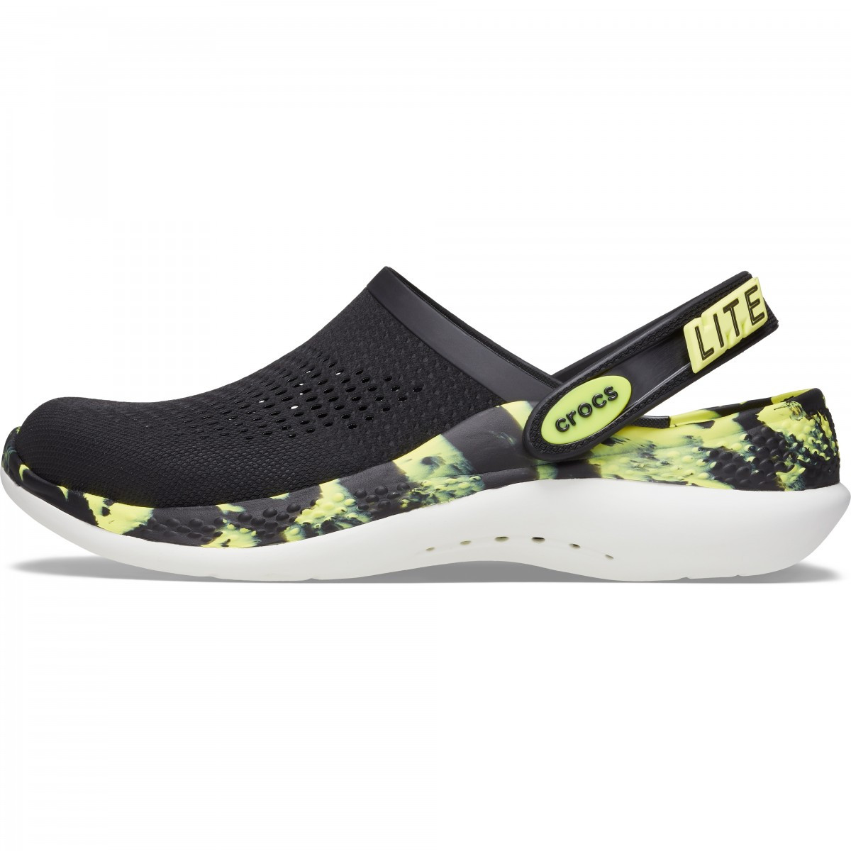 Saboti Crocs LiteRide 360 Marbled Clog Negru - Black/Citrus - 2 | YEO