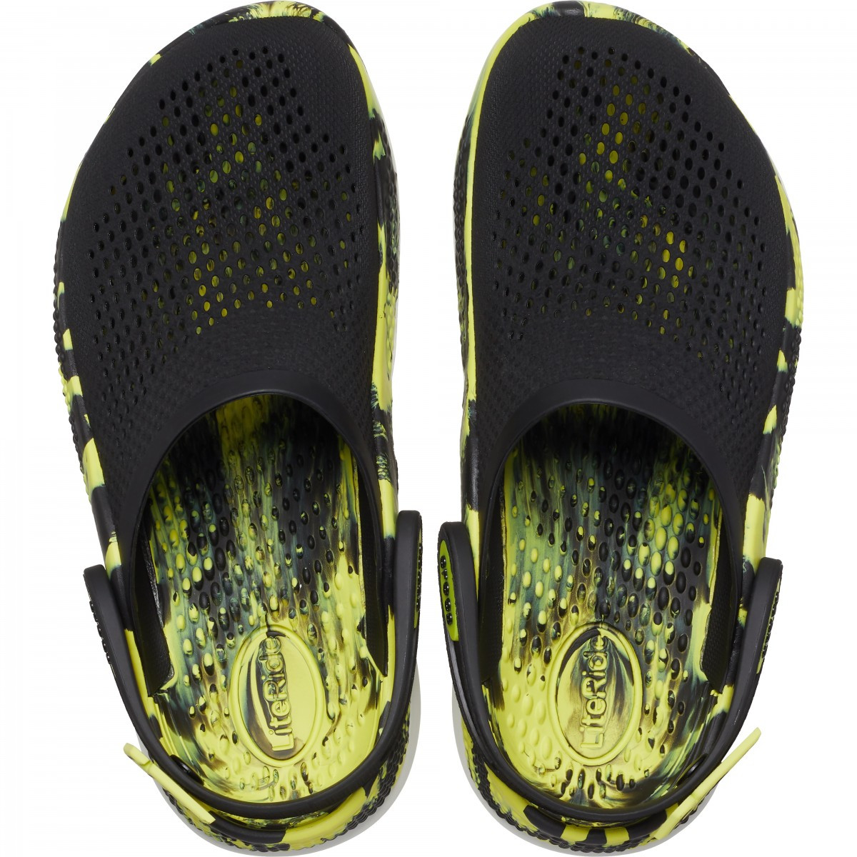 Saboti Crocs LiteRide 360 Marbled Clog Negru - Black/Citrus - 4 | YEO
