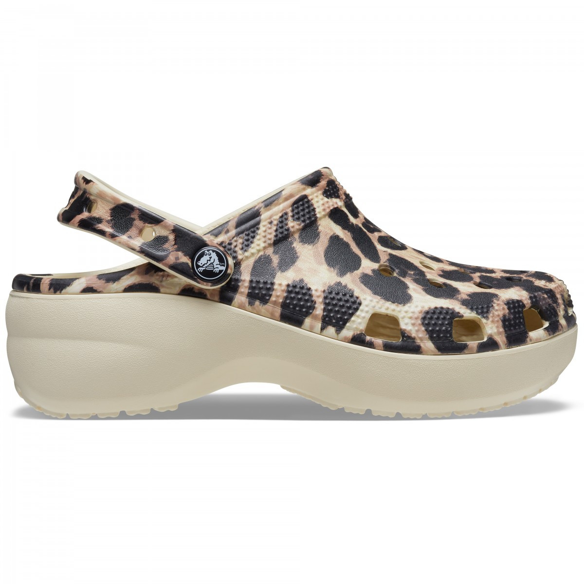 Saboti Crocs Classic Platform Animal Remix Clog Multi - Bone Leopard