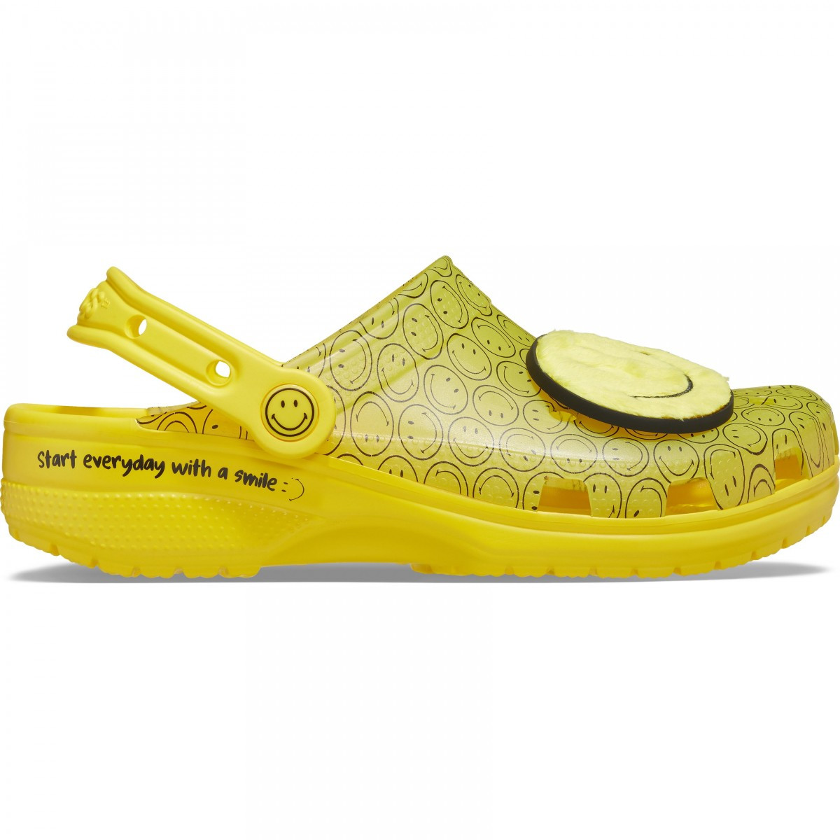 Saboti crocs classic translucent smiley clog