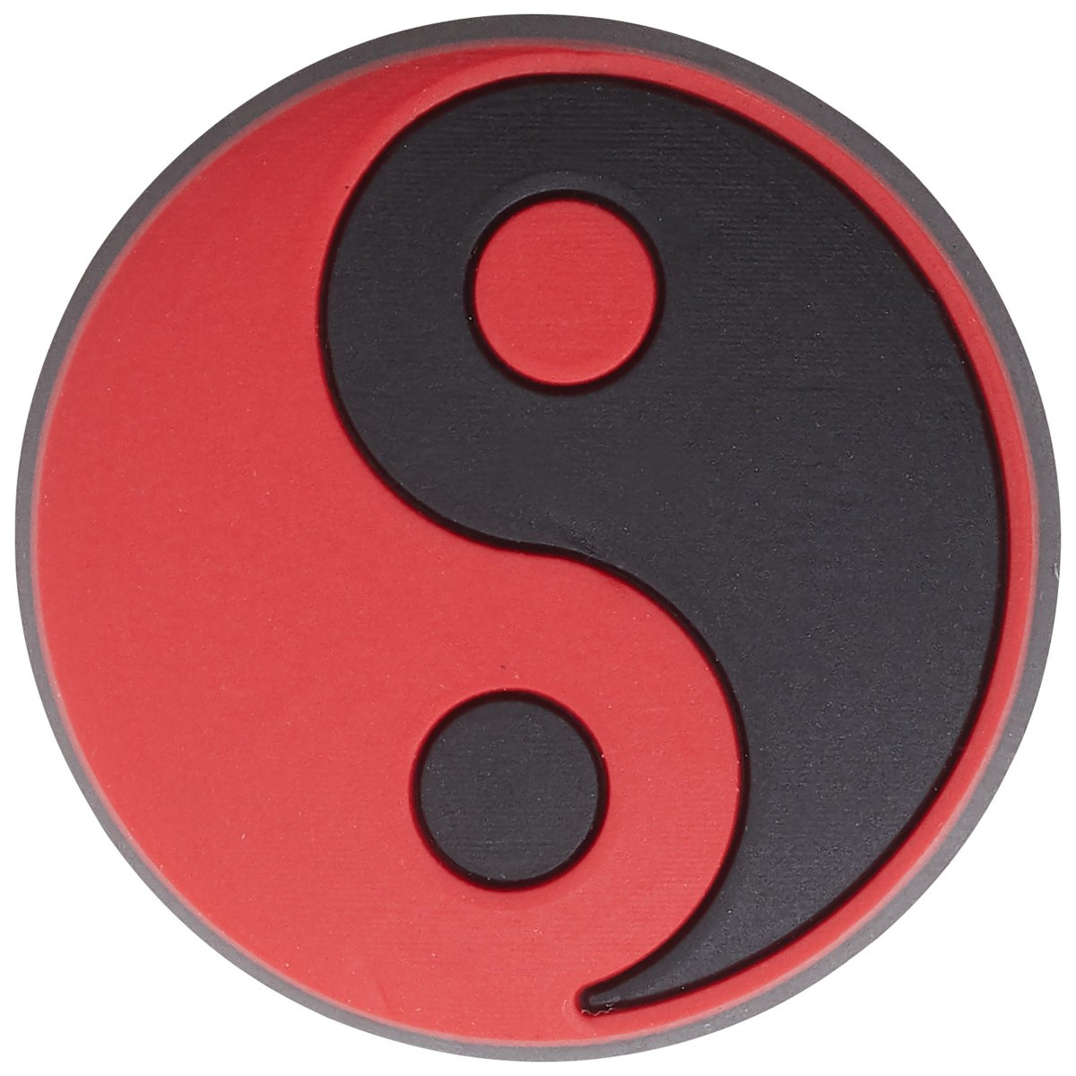 Jibbitz crocs red and black yin yang