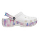 Saboti Crocs Classic Platform Dream Clog Culoare Alb - White/Multi