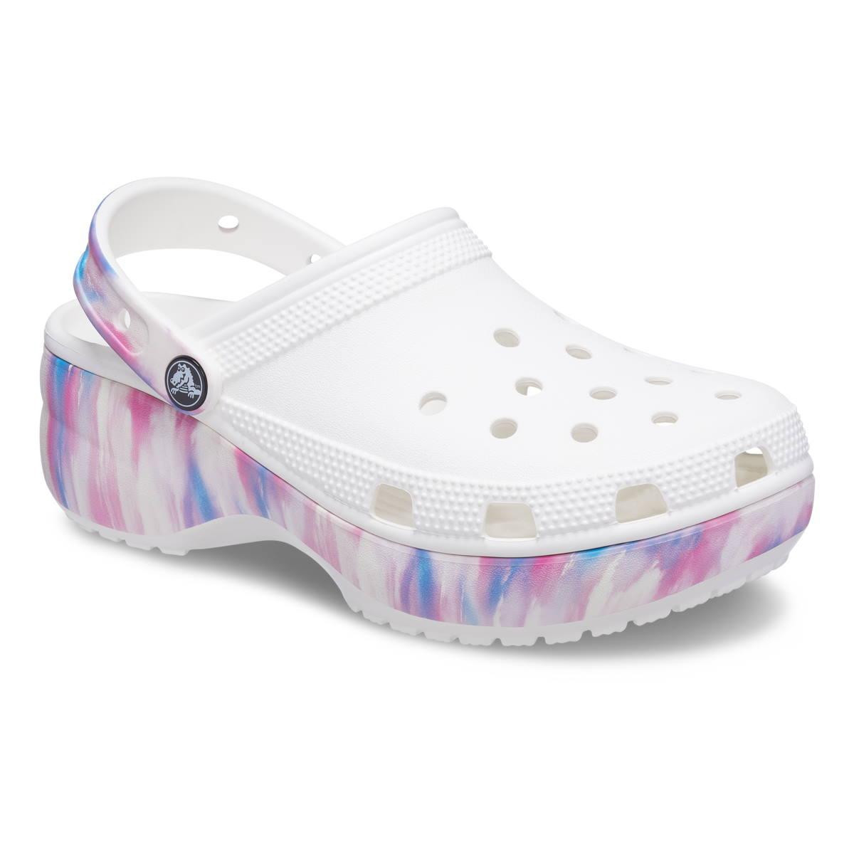Saboti Crocs Classic Platform Dream Clog Alb - White/Multi - 1 | YEO