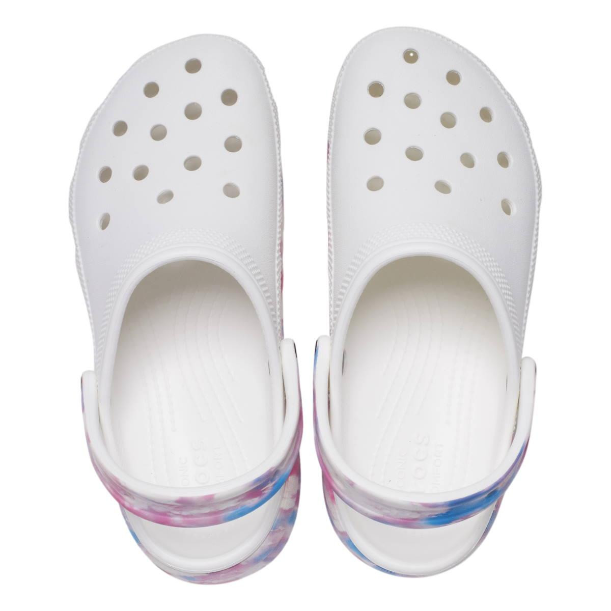 Saboti Crocs Classic Platform Dream Clog Alb - White/Multi - 4 | YEO