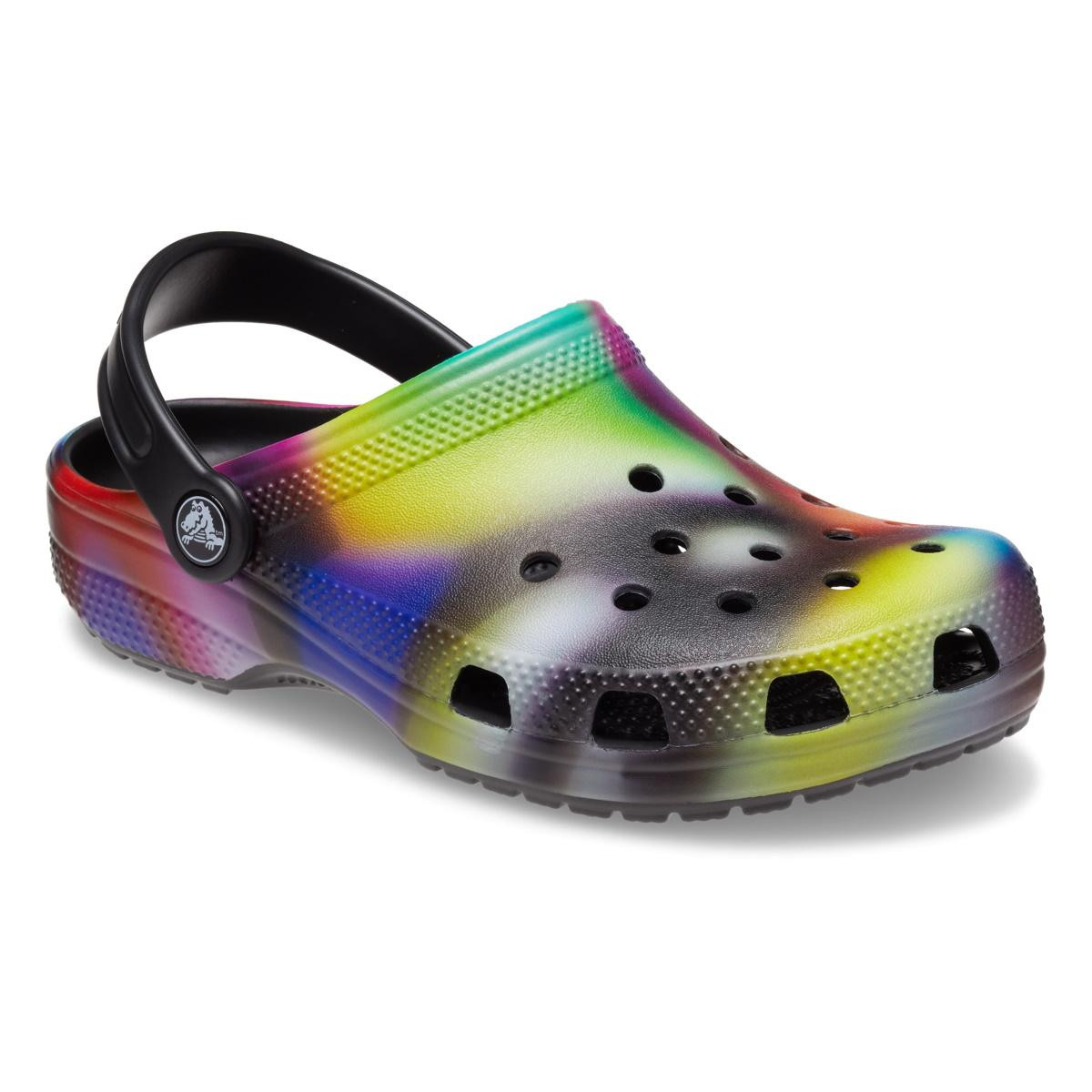 Saboti Crocs Classic Classic Solarized Clog Kids Negru - Black/Multi - 1 | YEO