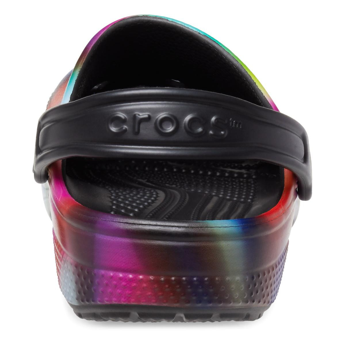 Saboti Crocs Classic Classic Solarized Clog Kids Negru - Black/Multi - 3 | YEO