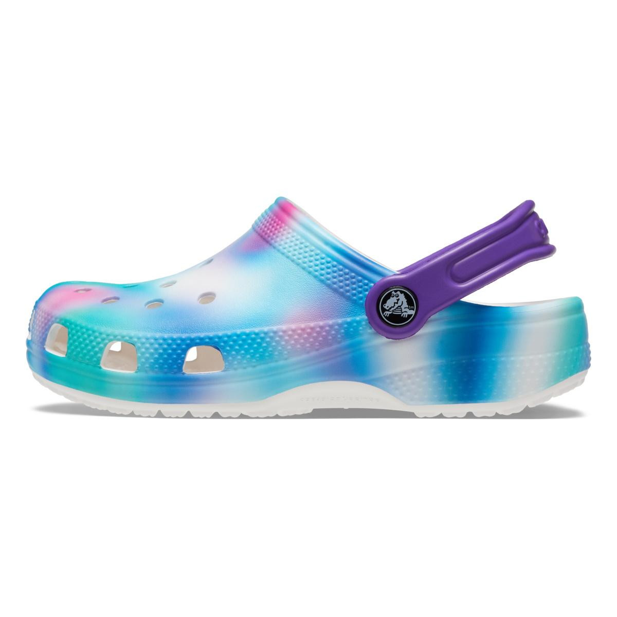 Saboti Crocs Classic Classic Solarized Clog Kids Alb - White/Multi - 2 | YEO