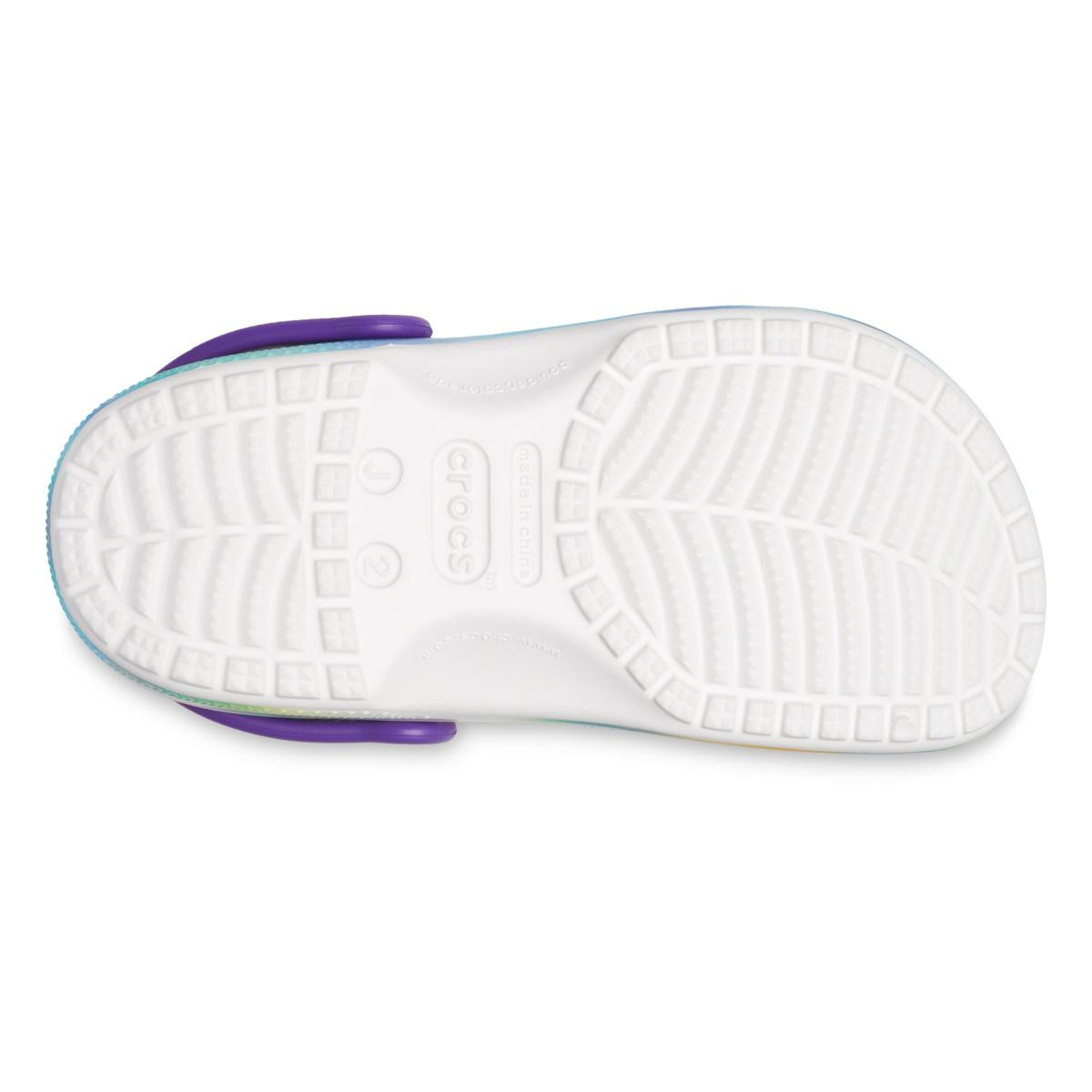 Saboti Crocs Classic Classic Solarized Clog Kids Alb - White/Multi - 3 | YEO