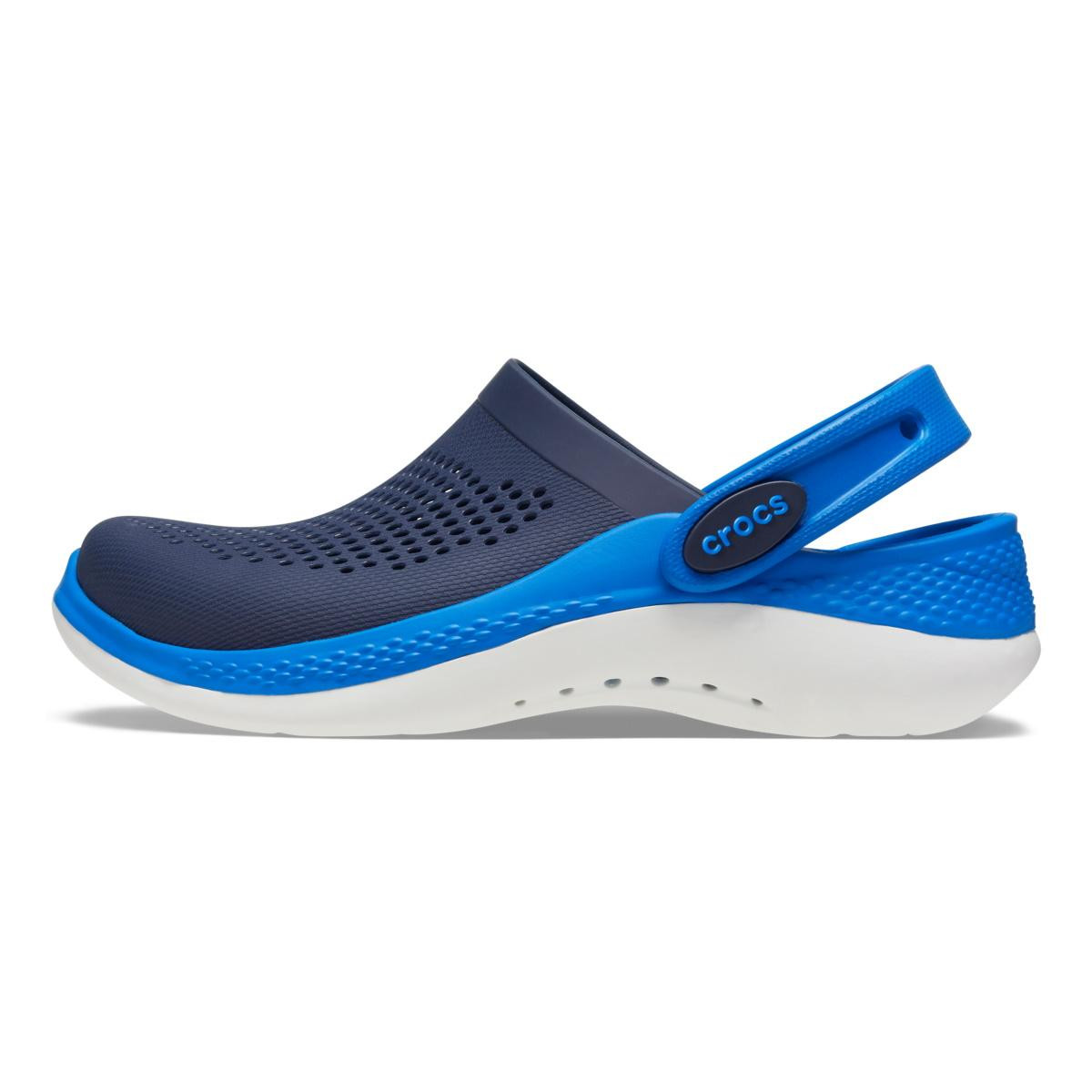 Saboți Crocs LiteRide 360 Clog Kids Albastru - Navy/Bright Cobalt - 2 | YEO