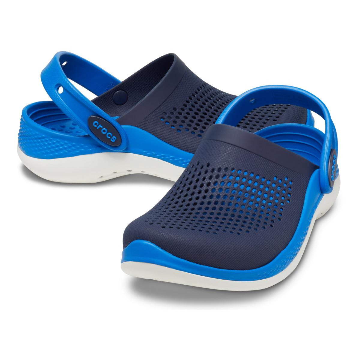 Saboți Crocs LiteRide 360 Clog Kids Albastru - Navy/Bright Cobalt