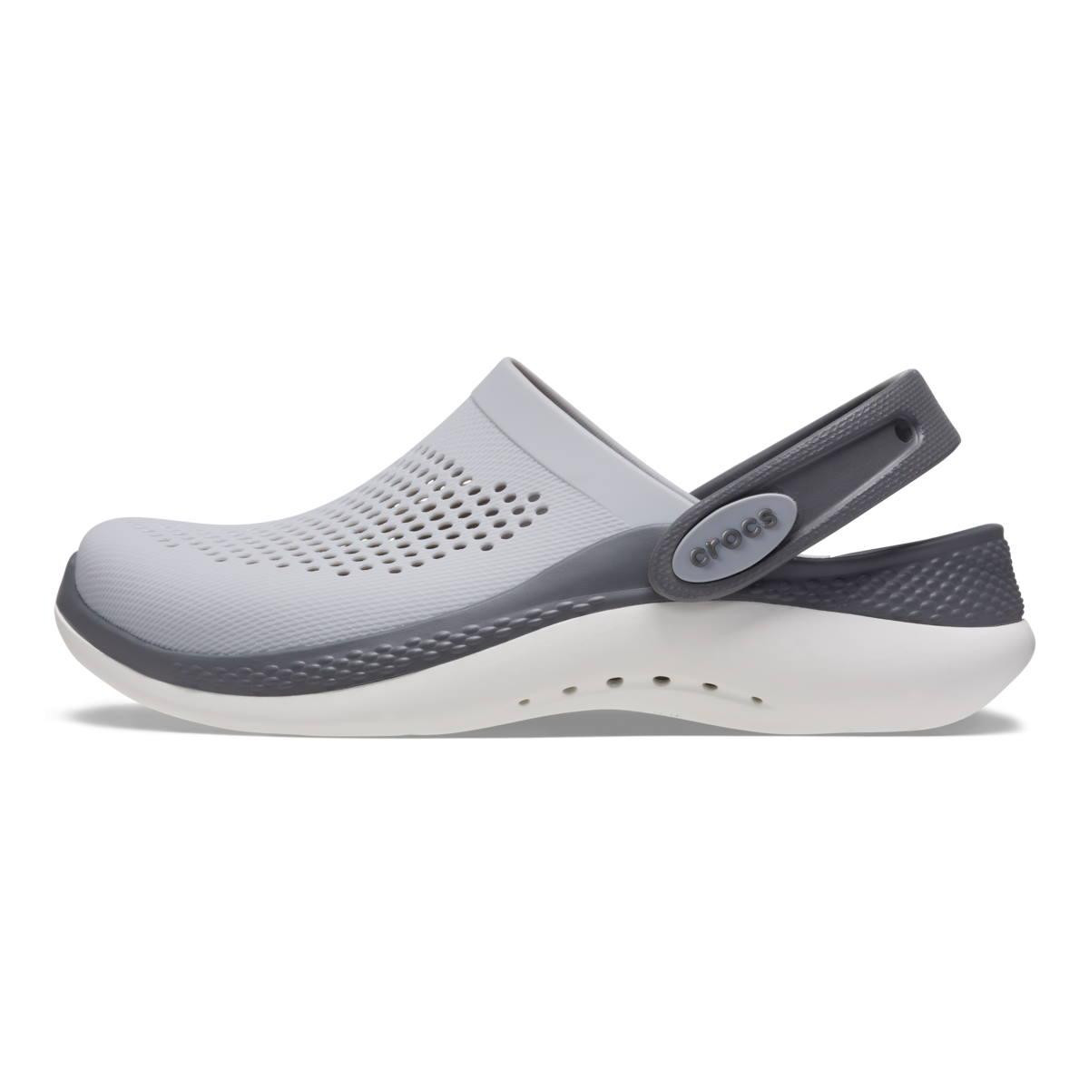 Saboți Crocs LiteRide 360 Clog Kids Gri - Light Grey/Slate Grey - 2 | YEO