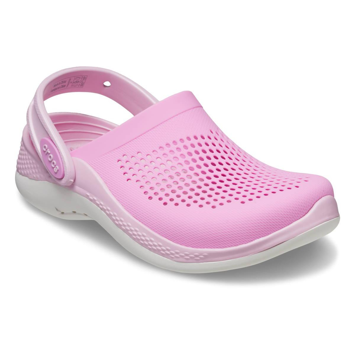 Saboți Crocs LiteRide 360 Clog Kids Roz - Taffy Pink/Ballerina Pink - 1 | YEO
