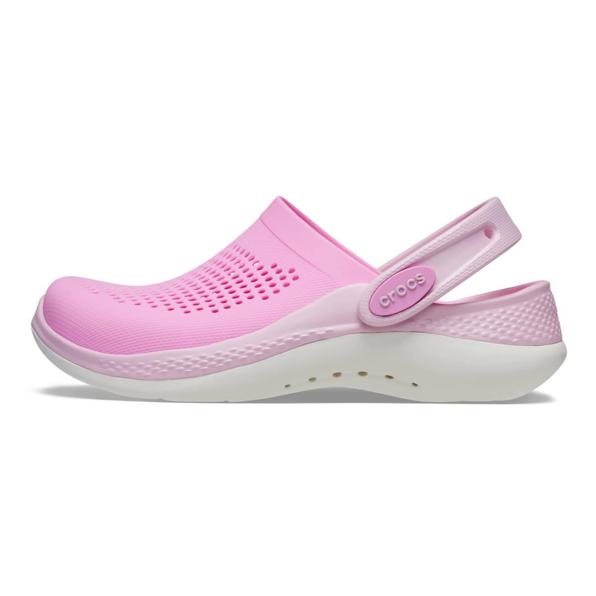 Saboți Crocs LiteRide 360 Clog Kids Roz - Taffy Pink/Ballerina Pink - 2 | YEO