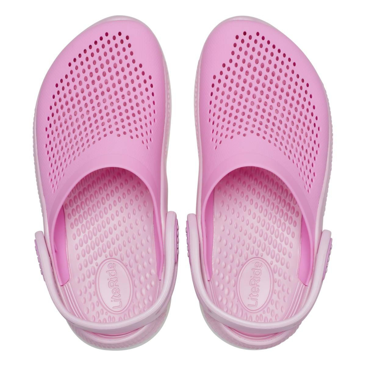 Saboți Crocs LiteRide 360 Clog Kids Roz - Taffy Pink/Ballerina Pink - 4 | YEO