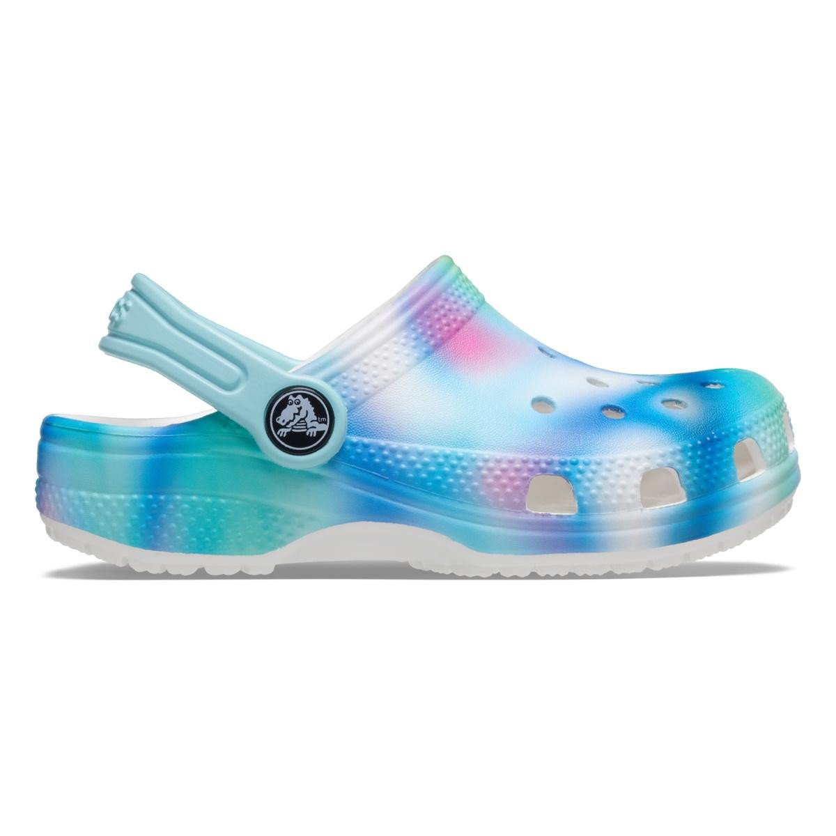 Saboti Crocs Classic Classic Solarized Clog Toddlers Alb – White/Multi Alb imagine 2022