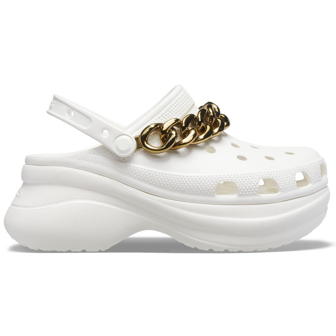 Saboti Crocs Classic Bae Embllshd Clog Alb – White/Gold Alb imagine 2022