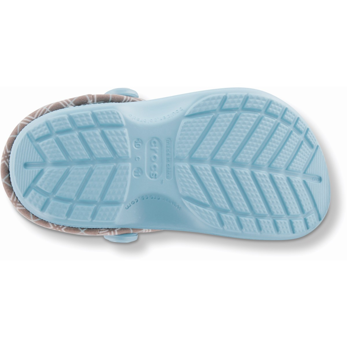 Saboti Crocs Blitzen Winter Plaid Kids Albastru deschis - Sky Blue/Mushroom - 3 | YEO