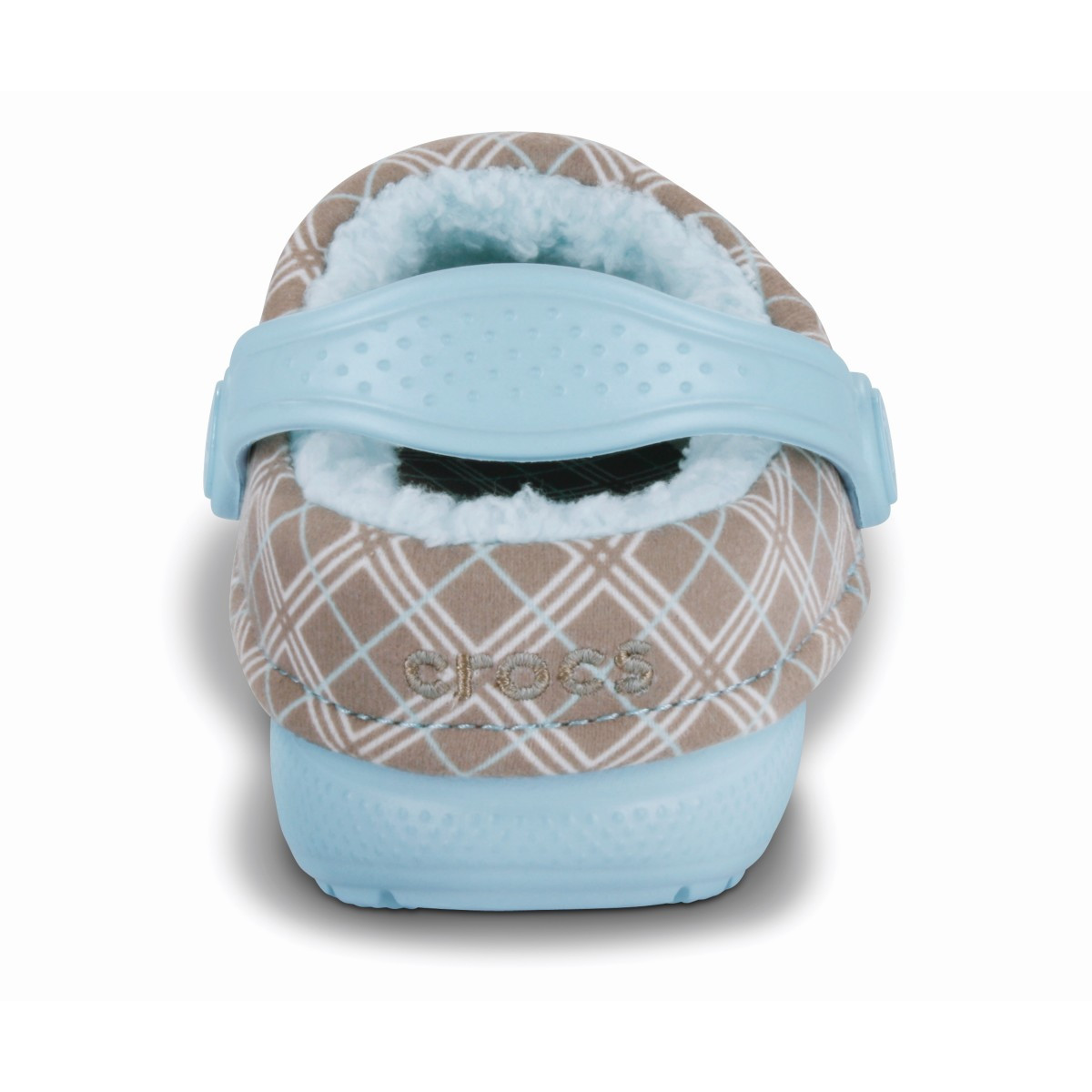 Saboti Crocs Blitzen Winter Plaid Kids Albastru deschis - Sky Blue/Mushroom - 4 | YEO