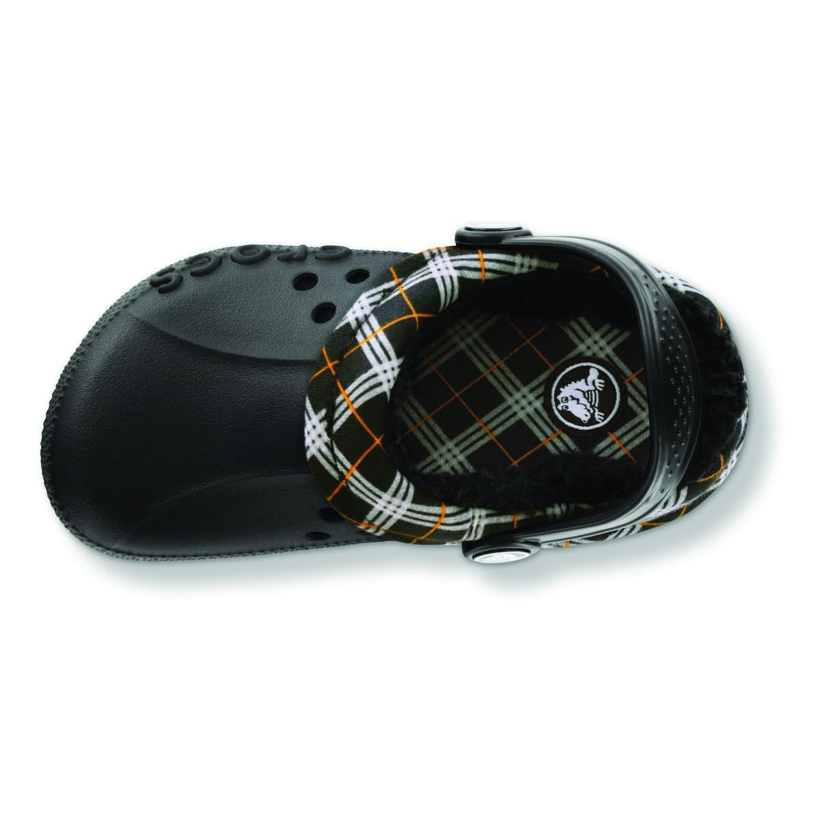 Saboti Crocs Blitzen Winter Plaid Kids Negru - Black/Black - 2 | YEO