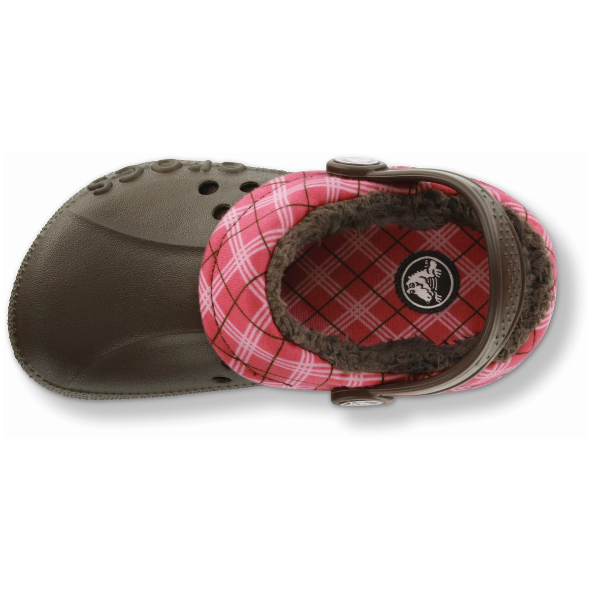Saboti Crocs Blitzen Winter Plaid Kids Maro - Espresso/Blush - 2 | YEO