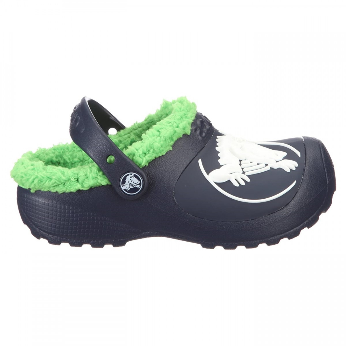 Saboți Crocs Gabe Lined Kids Albastru – Navy/Lime Albastru imagine 2022