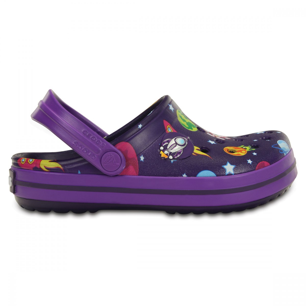 Saboți Crocs Crocband Galactic Clog Kids Mov - Royal Purple/Neon Purple