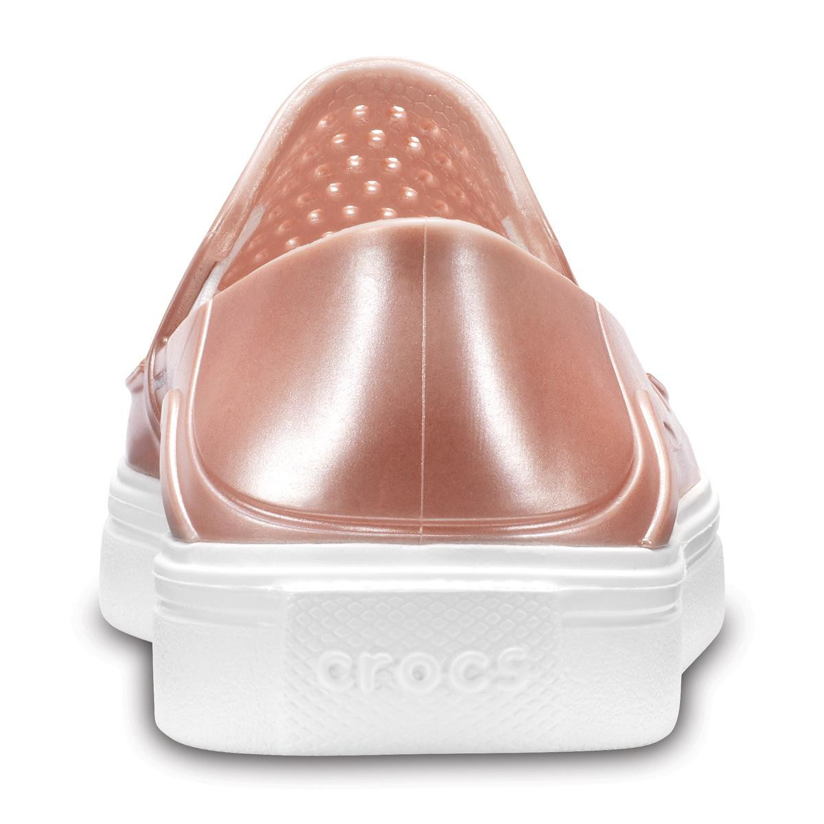 Pantofi Crocs Kids\' CitiLane Roka Metallic Slip-On Roz - Rose Dust - 5 | YEO