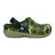 Saboti Crocs Classic Lined Graphic Clog Kids Culoare Verde - Camo Green