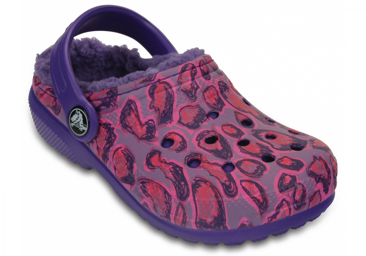 Saboti Crocs Classic Lined Graphic Clog Kids Multi - Leopard - 1 | YEO