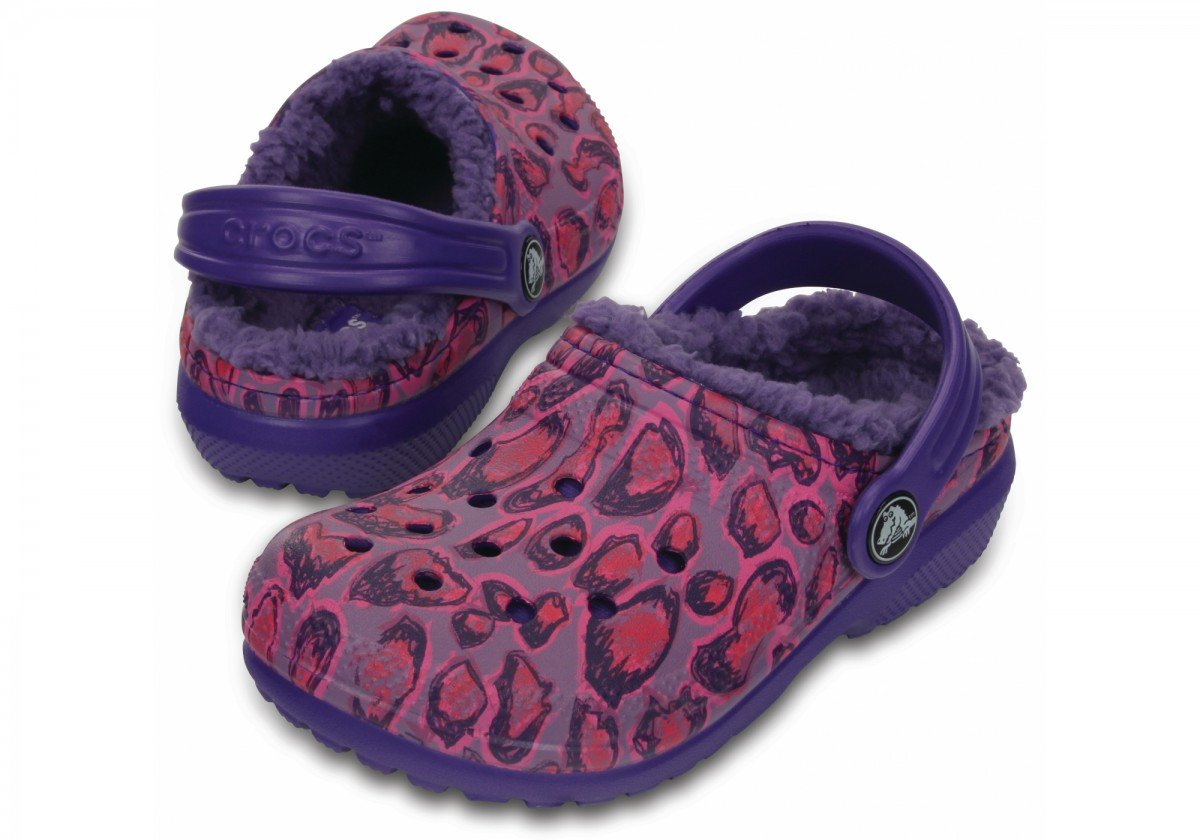 Saboti Crocs Classic Lined Graphic Clog Kids Multi - Leopard - 5 | YEO