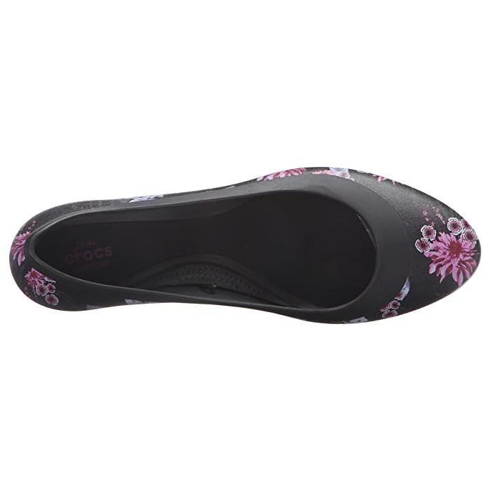 Pantofi Crocs Lina Lina Wedge Heels Negru - Black/Plum - 2 | YEO