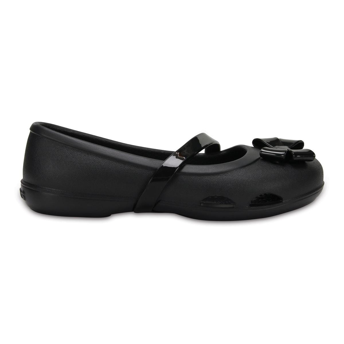 Balerini Crocs Kids’ Lina Flat Negru – Black Balerini