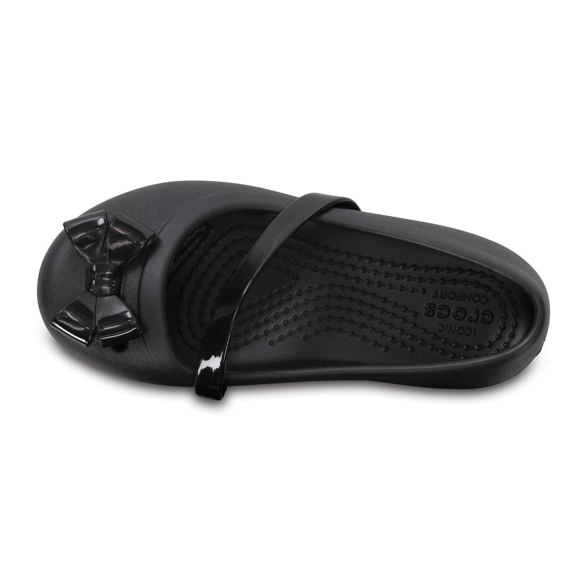 Balerini Crocs Kids\' Lina Flat Negru - Black - 2 | YEO