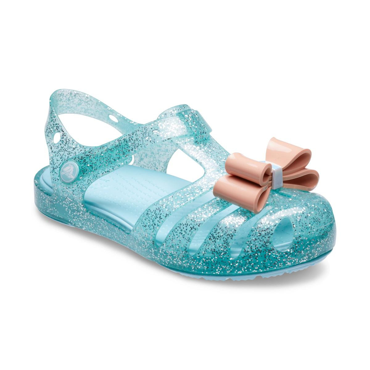 Sandale Crocs Isabella Bow Sandal Kids Albastru deschis – Ice Blue Albastru imagine 2022