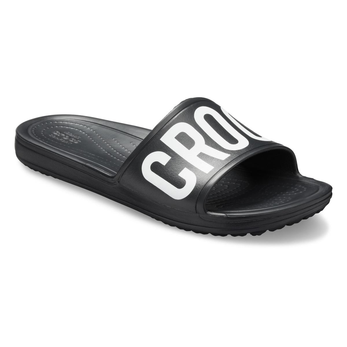 Papuci Crocs Sloane Logo Mania Slide Negru - Black - 1 | YEO