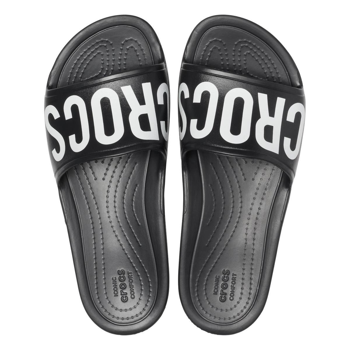 Papuci Crocs Sloane Logo Mania Slide Negru - Black - 2 | YEO