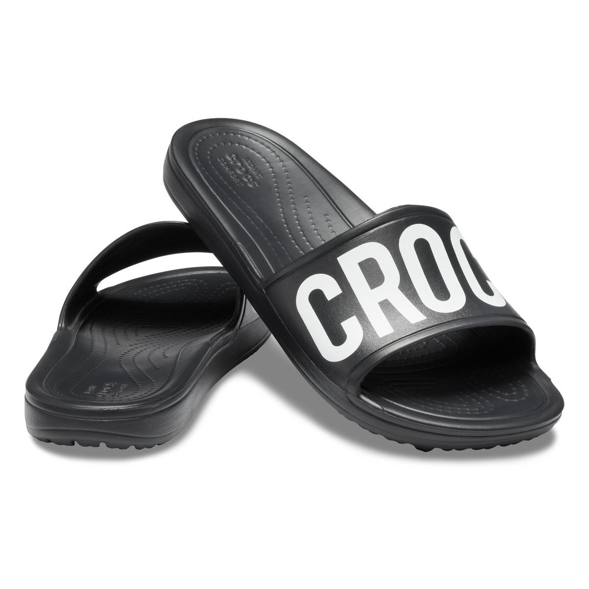 Papuci Crocs Sloane Logo Mania Slide Negru - Black