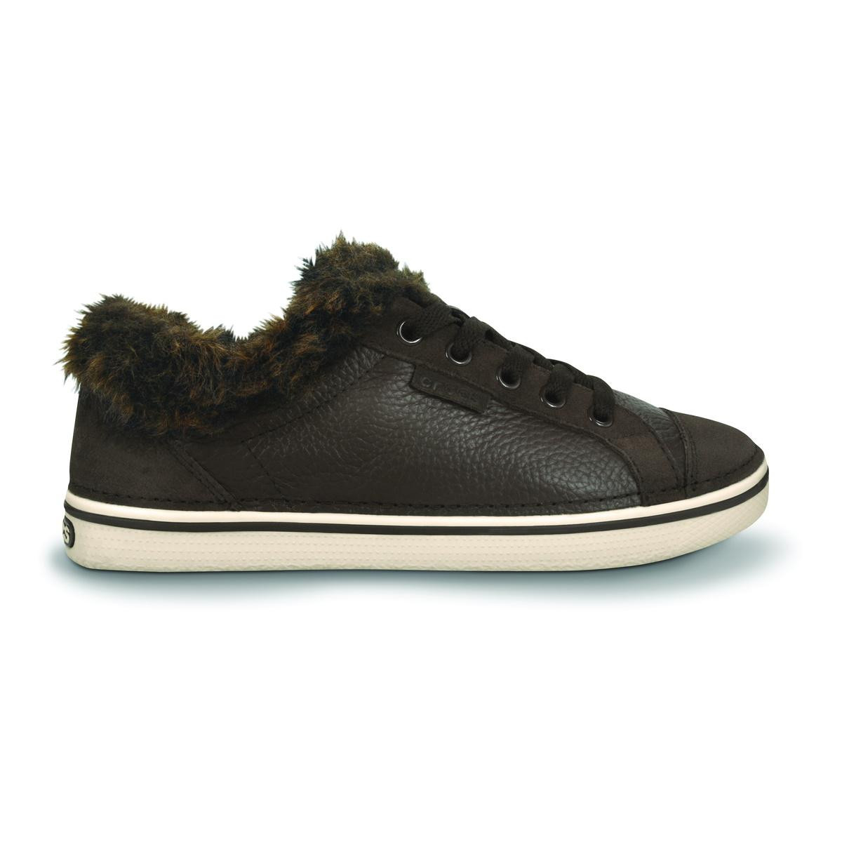 Pantofi Crocs Women\'s Hover Lace Up Fur Maro - Espresso/Stucco
