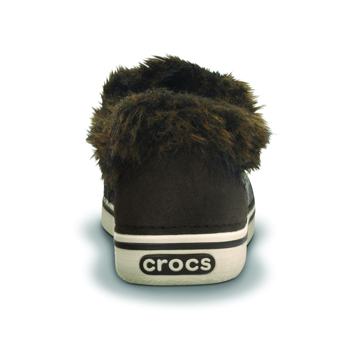 Pantofi Crocs Women\'s Hover Lace Up Fur Maro - Espresso/Stucco - 2 | YEO