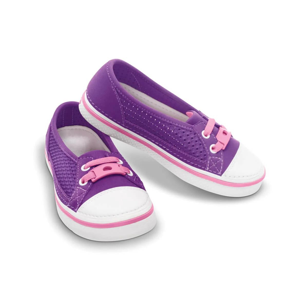 Pantofi Crocs Crosmesh Hover Skimmer Girls Mov - Dahlia - 3 | YEO
