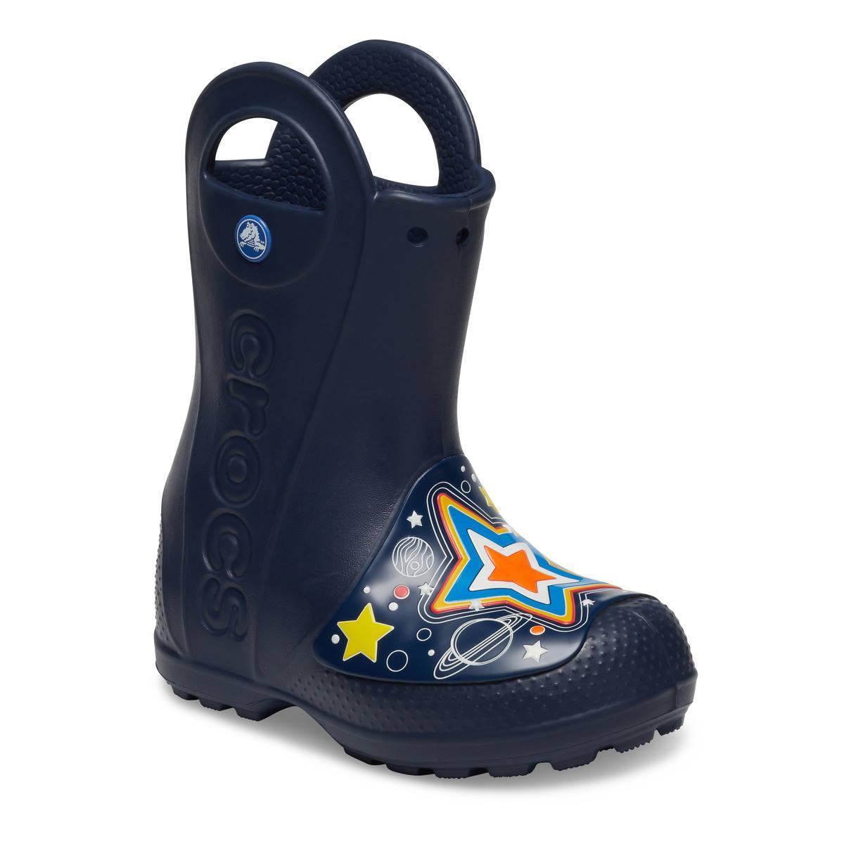 Cizme Crocs Boys' Fun Lab Galactic Rain Boot