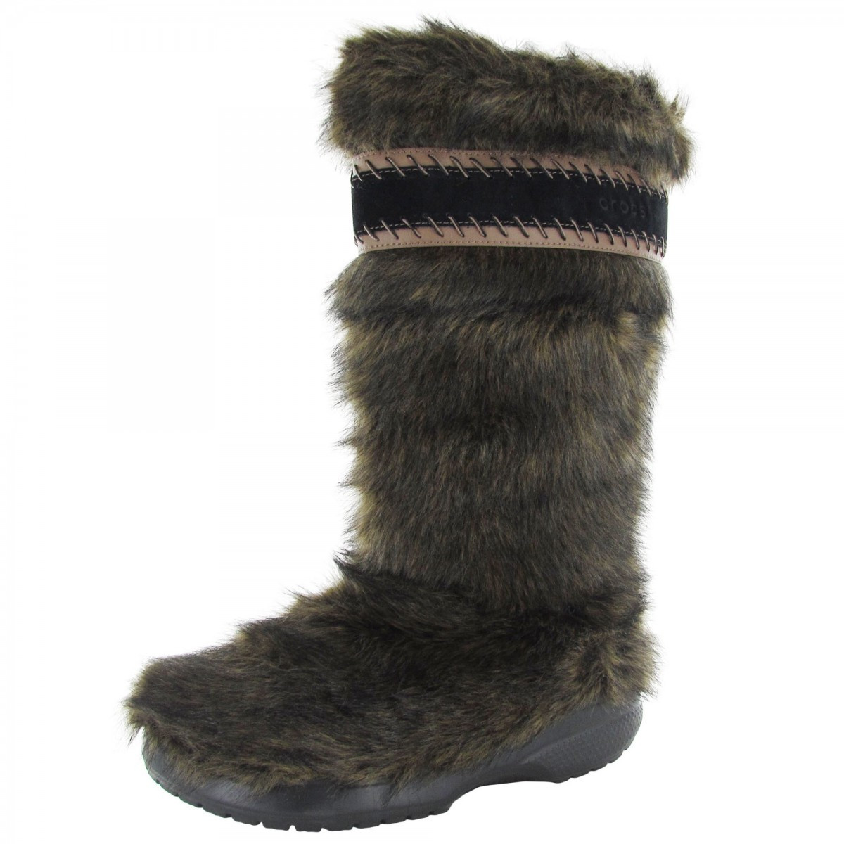 Cizme crocs cozy crocs fuzz bootie maro - brown