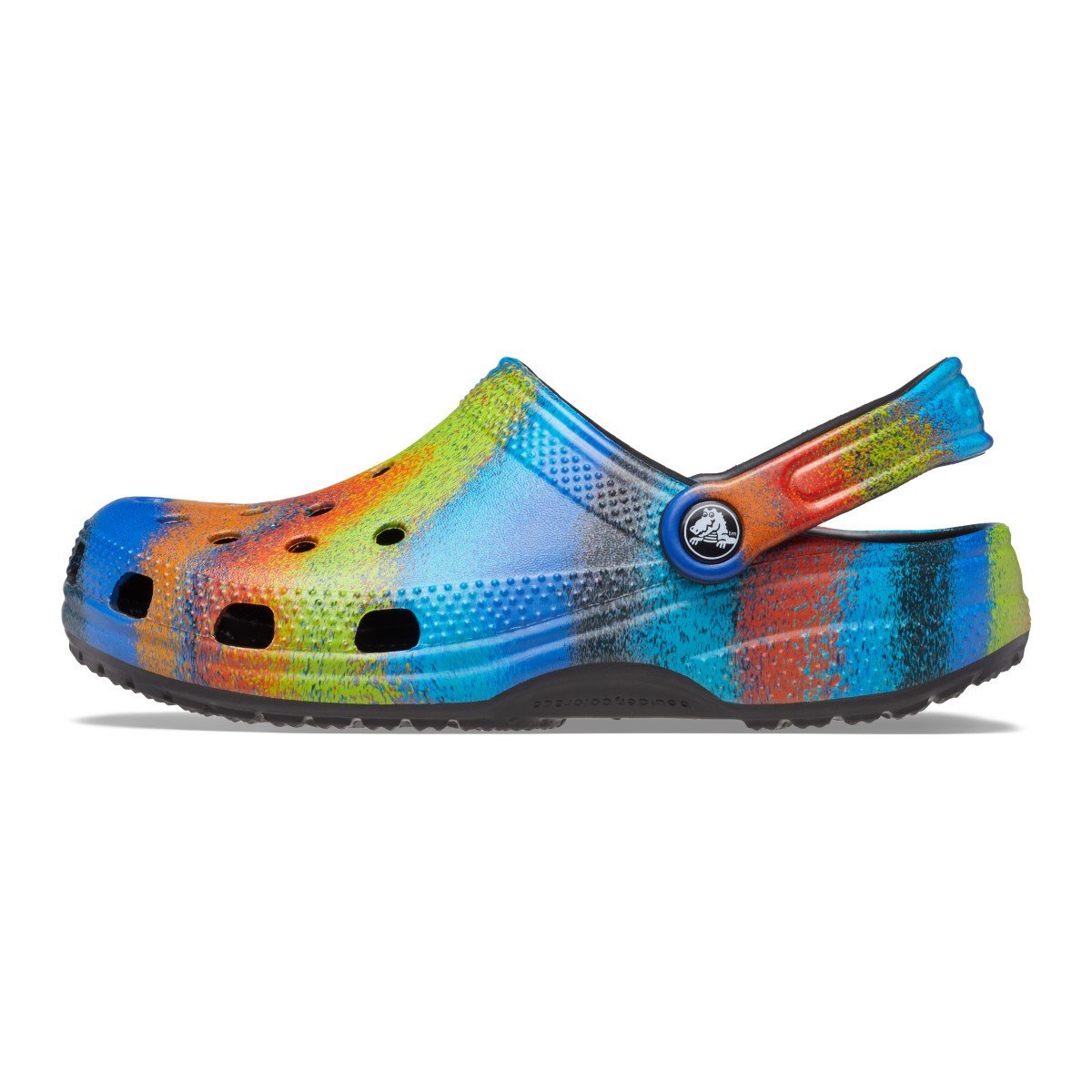 Saboti Crocs Classic Spray Dye Clog Negru - Black/Multi - 2 | YEO