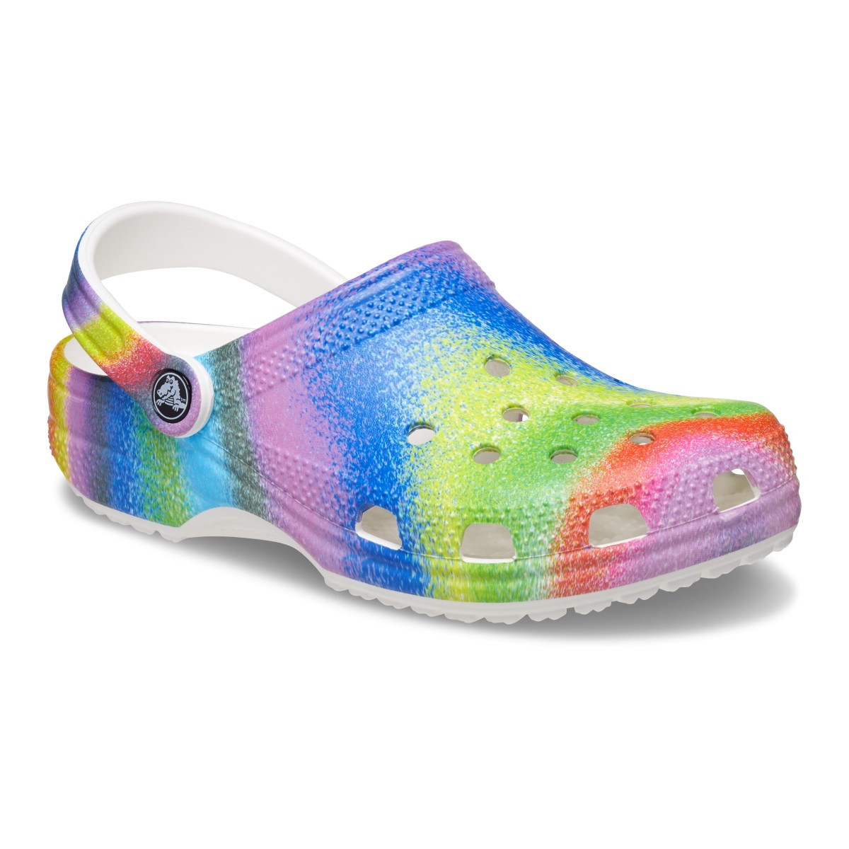 Saboti Crocs Classic Spray Dye Clog Alb - White/Multi - 1 | YEO